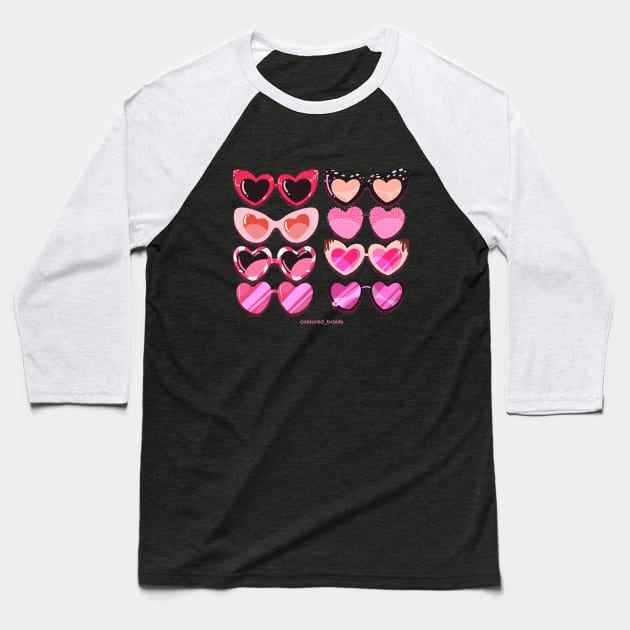 heart eyes Baseball T-Shirt by coloured_braids